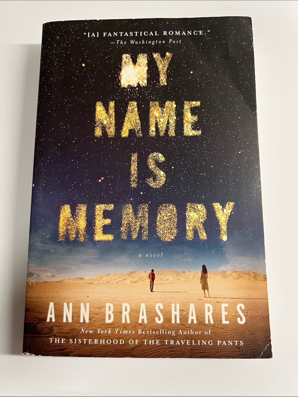 "My Name Is Memory" – Gold & Black Paperback Novel